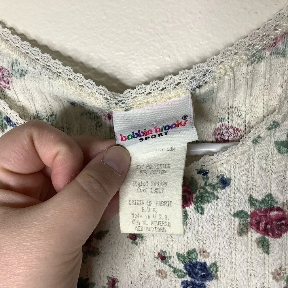 < Vintage Bobbie Brooks Floral Cottagecore Top > - Picture 4 of 5